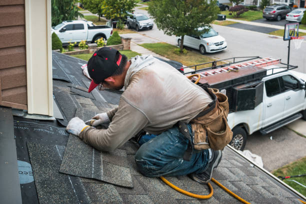 Professional Roof Installation technician working in Hadley, NY